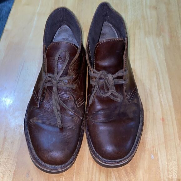 Clarks desert brown leather lace up size 8 mens - Picture 2 of 6